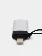 Серебряный адаптер-переходник с USB  на lightning Apple