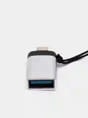 Серебряный адаптер-переходник с USB  на lightning Apple