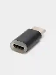 Черный адаптер-переходник с micro-USB (мама) на Type-C (папа)