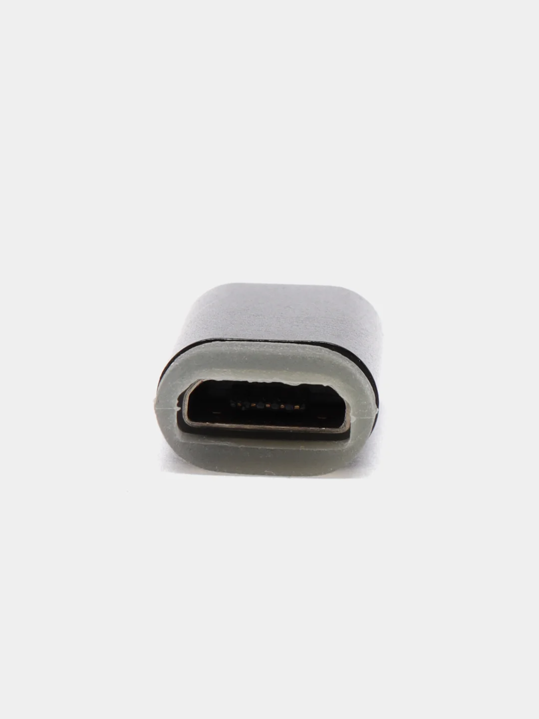 Черный адаптер-переходник с micro-USB (мама) на Type-C (папа)
