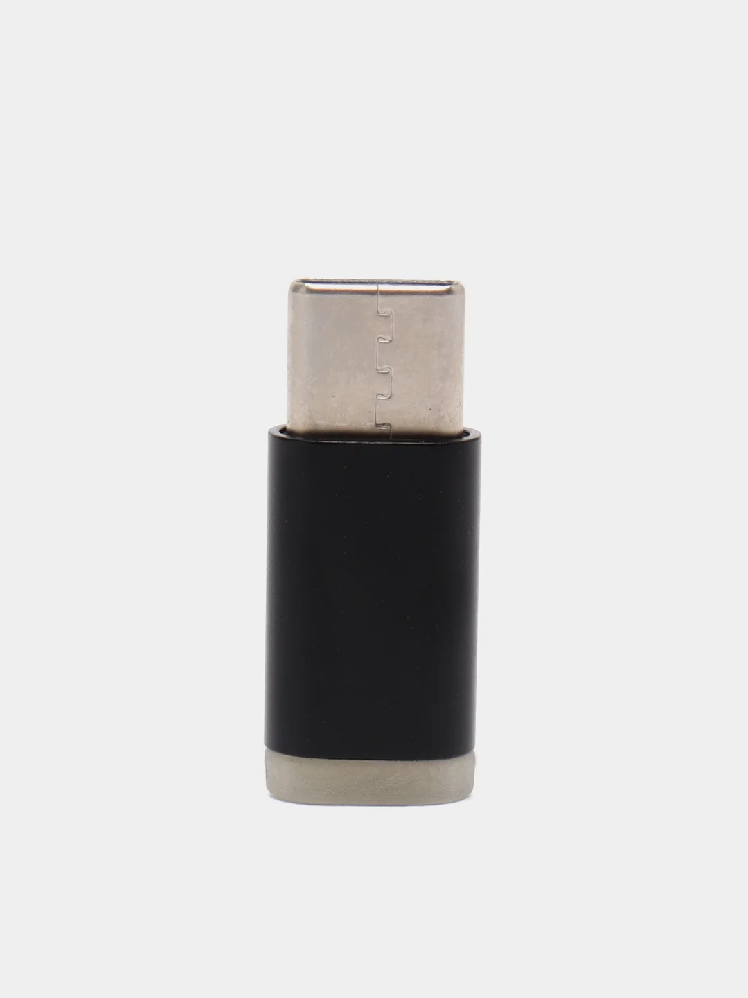 Черный адаптер-переходник с micro-USB (мама) на Type-C (папа)