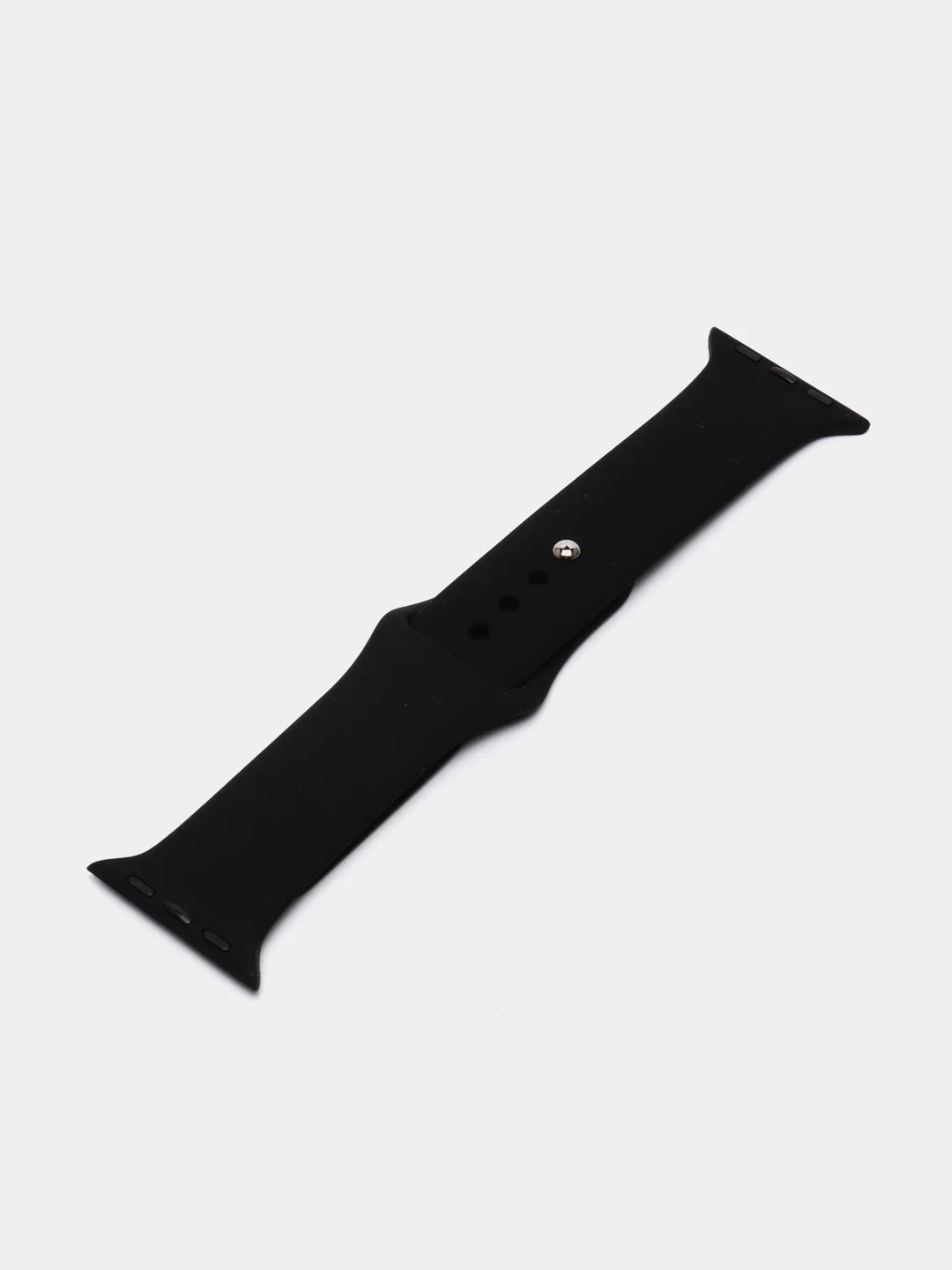 Черный силиконовый ремешок для Apple Watch 3, 4, 5, 6, 7 SE на 38/40 и 42/44