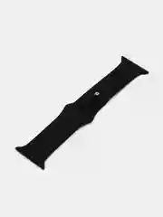 Черный силиконовый ремешок для Apple Watch 3, 4, 5, 6, 7 SE на 38/40 и 42/44