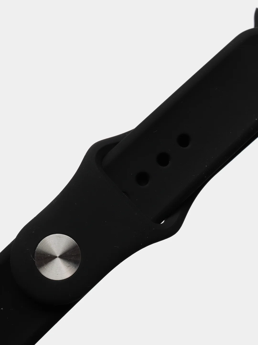 Черный силиконовый ремешок для Apple Watch 3, 4, 5, 6, 7 SE на 38/40 и 42/44