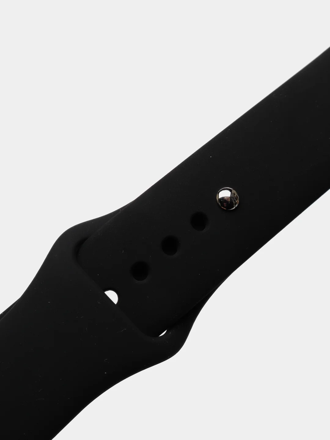 Черный силиконовый ремешок для Apple Watch 3, 4, 5, 6, 7 SE на 38/40 и 42/44