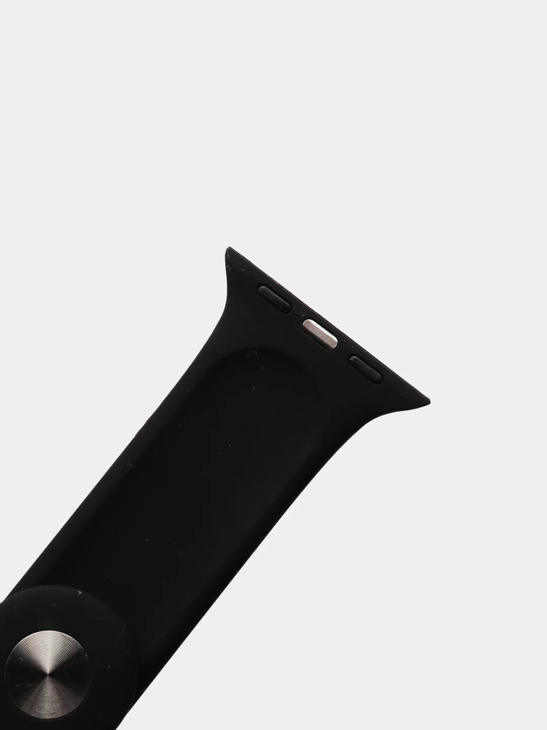 Черный силиконовый ремешок для Apple Watch 3, 4, 5, 6, 7 SE на 38/40 и 42/44