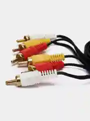 Кабель 3 RCA для передачи аналогового видеосигнала и аудиосигнала
