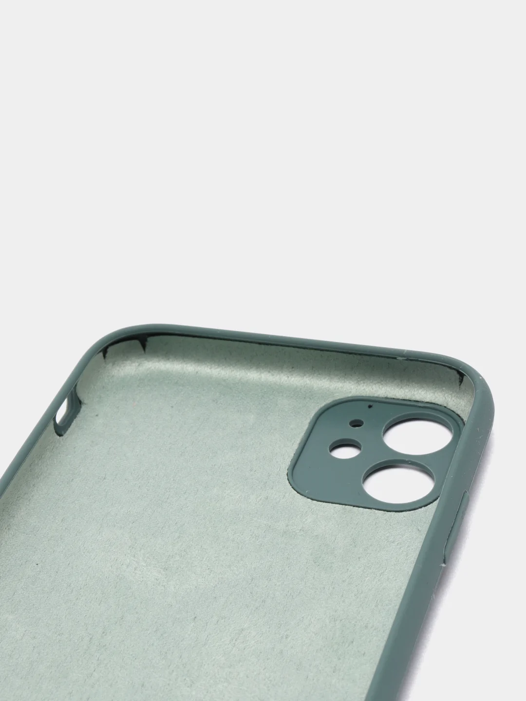 Тёмно-бирюзовый чехол Silicone Case iPhone 11 с защитой камеры с бархатной подкладкой