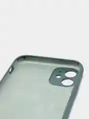 Тёмно-бирюзовый чехол Silicone Case iPhone 11 с защитой камеры с бархатной подкладкой