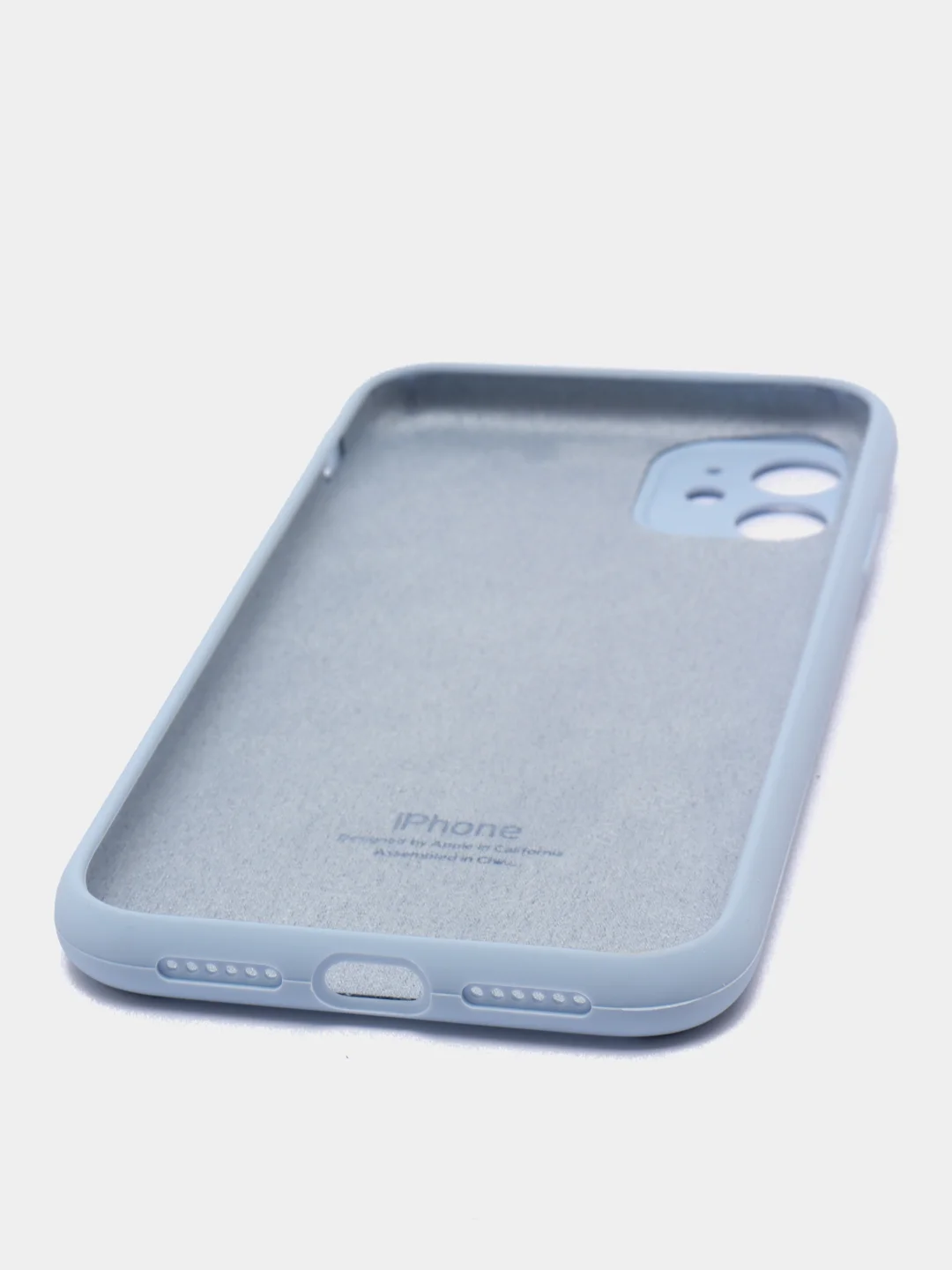 Ледяной чехол Silicone Case iPhone 11 с защитой камеры с бархатной подкладкой