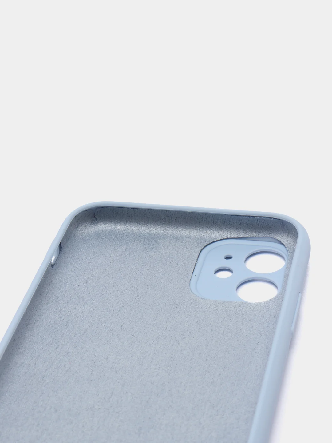 Ледяной чехол Silicone Case iPhone 11 с защитой камеры с бархатной подкладкой