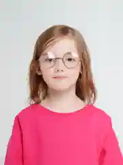 Серебряный имиджевые очки, детские, круглые