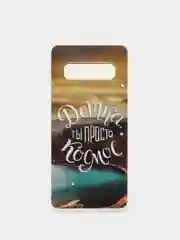 Бежевый меланж чехол Samsung Galaxy S10, S10e, S10+ Plus, Галакси С10, С10е, С10+ силиконовый с рисунком