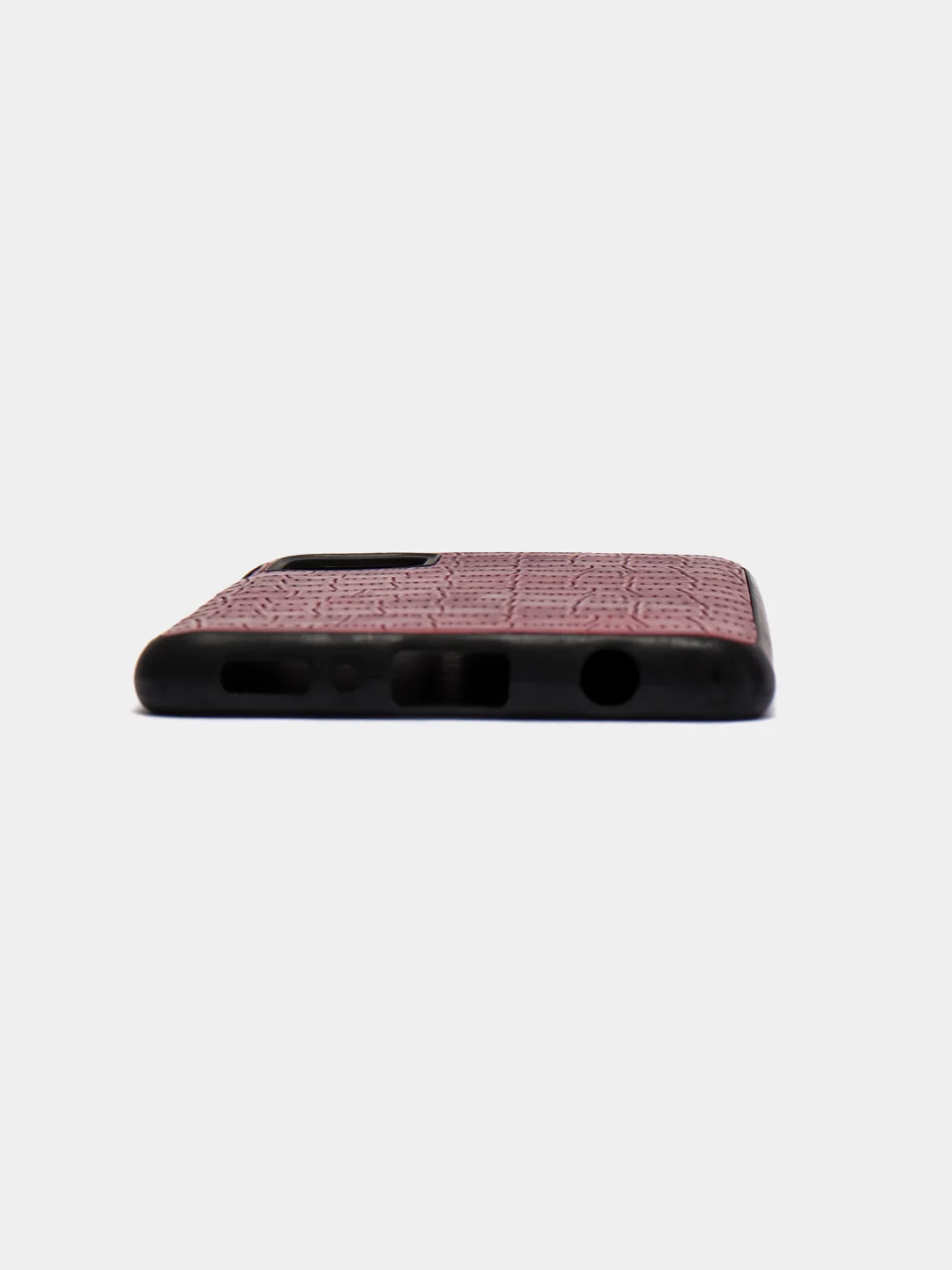 Красный чехол Samsung Galaxy A01/A01 Core/A10/A20s/A41/A50/M11/M21/M31s/M51/S20FE, вставка из кожи