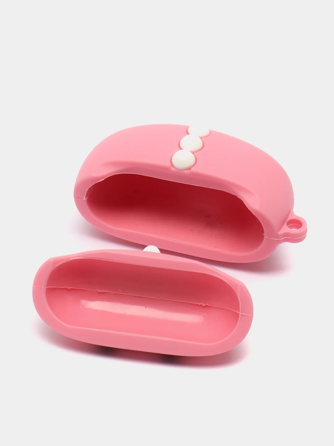 Розовый чехол для Apple АirPods 1 / 2 / Pro Динозавр, 2 вида