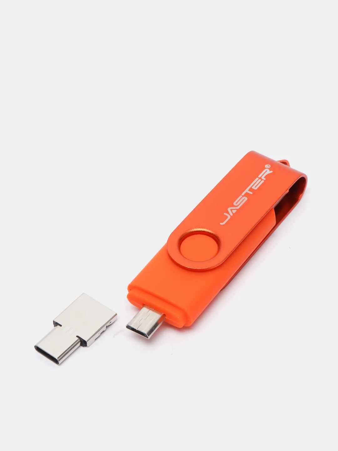 Оранжевый usb флеш-накопитель 3 в 1 для телефона и ПК 8, 16, 32, 64, 128 Гб, флешка Jaster