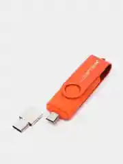 Оранжевый usb флеш-накопитель 3 в 1 для телефона и ПК 8, 16, 32, 64, 128 Гб, флешка Jaster