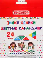 Карандаши цветные ПИФАГОР "ЭНИКИ-БЕНИКИ", 24 цвета