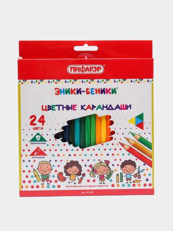 Карандаши цветные ПИФАГОР "ЭНИКИ-БЕНИКИ", 24 цвета