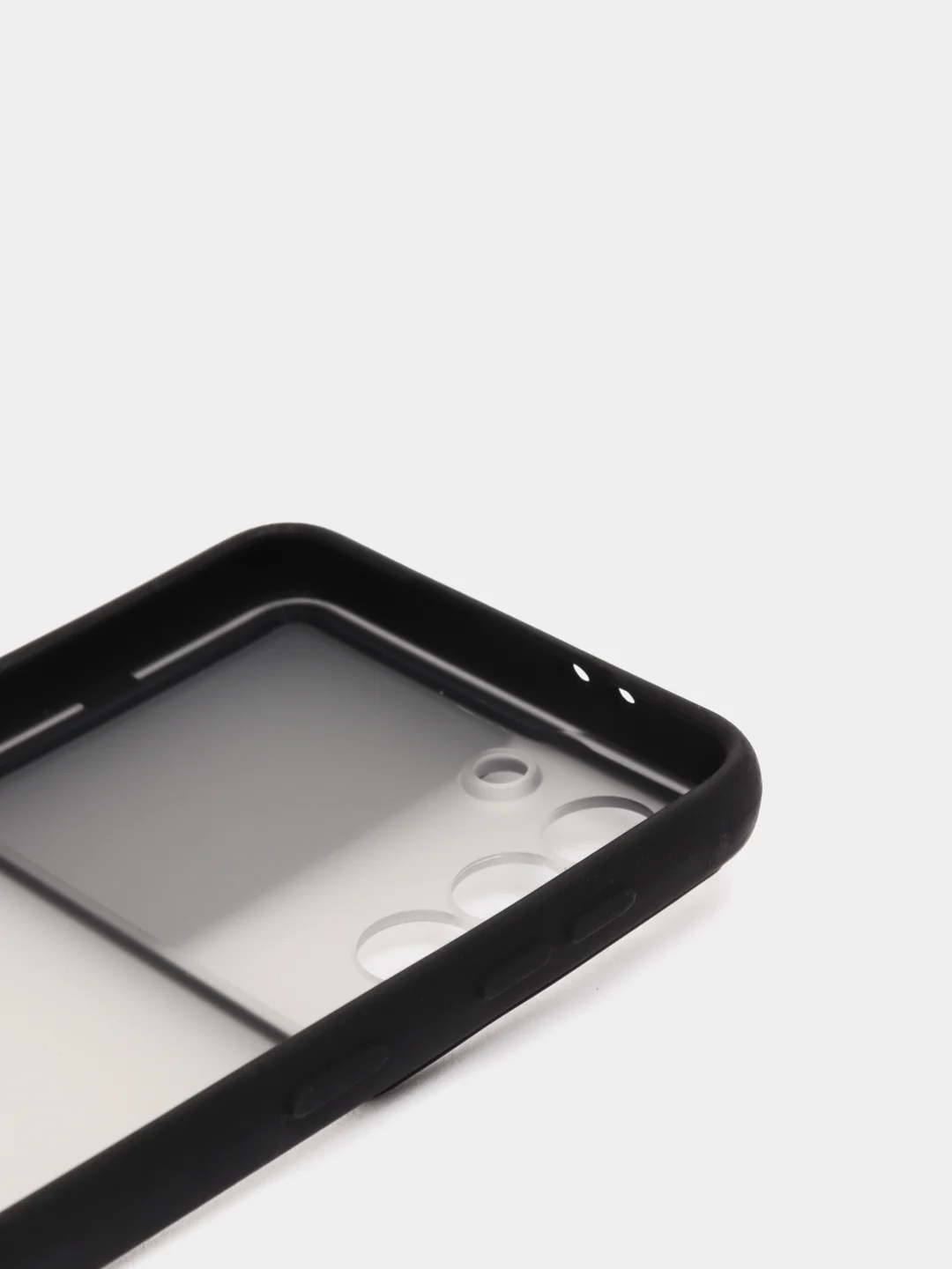 Чехол Samsung Galaxy S21, черный, защита камеры, прозрачный, матовый