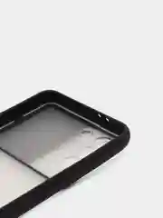 Чехол Samsung Galaxy S21, черный, защита камеры, прозрачный, матовый