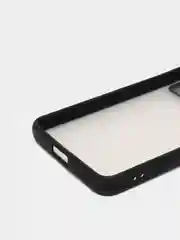 Чехол Samsung Galaxy S21, черный, защита камеры, прозрачный, матовый