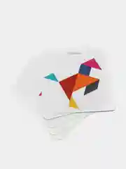 Зеленый магнитный танграм в книжке