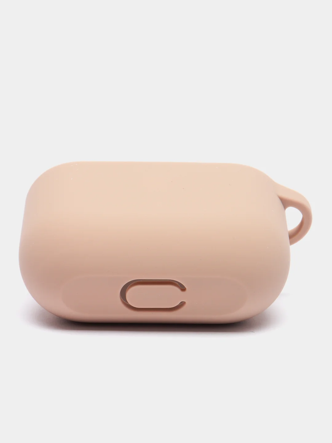 Бежевый меланж чехол для наушников AirPods 3 силиконовый с карабином и защитой разъема