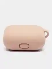 Бежевый меланж чехол для наушников AirPods 3 силиконовый с карабином и защитой разъема