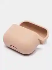 Бежевый меланж чехол для наушников AirPods 3 силиконовый с карабином и защитой разъема