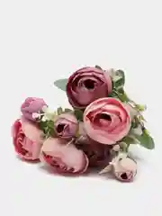 Фиолетовый искусственные цветы "Букет камелия"