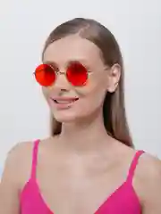 Алый солнцезащитные очки круглые унисекс