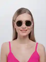 Бронзовый солнцезащитные очки круглые унисекс