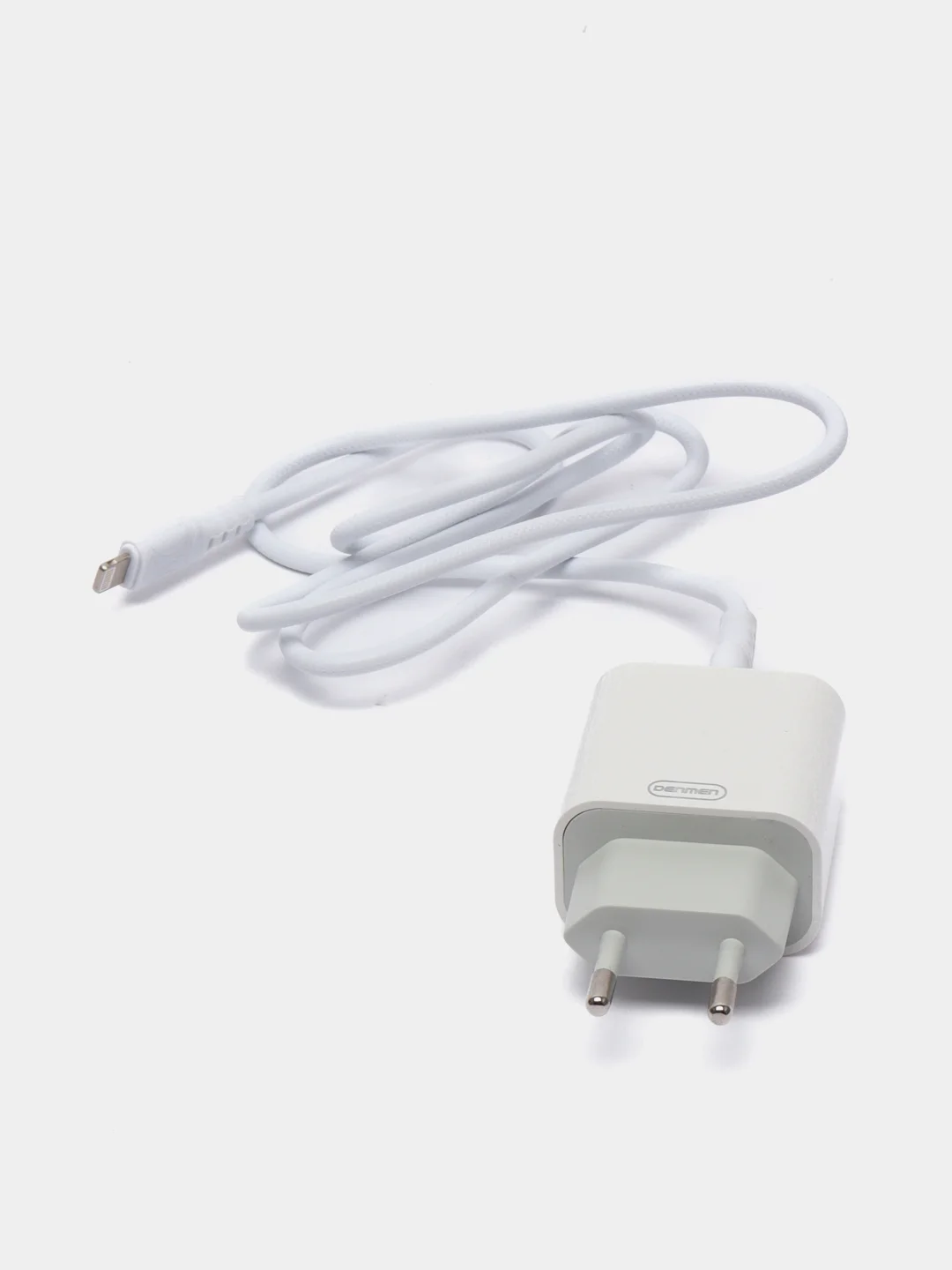 Зарядное устройство Denmen DC07L QC3.0 USB + кабель iPhone 5/iPad White
