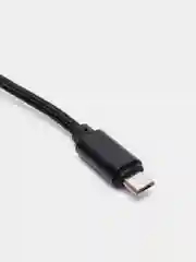 Черный кабель microUSB, Type-C, Lightning для зарядки и передачи данных