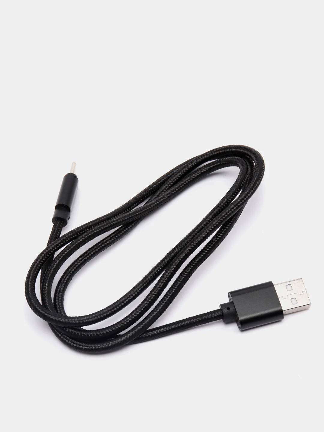Черный кабель microUSB, Type-C, Lightning для зарядки и передачи данных