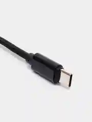 Черный кабель microUSB, Type-C, Lightning для зарядки и передачи данных