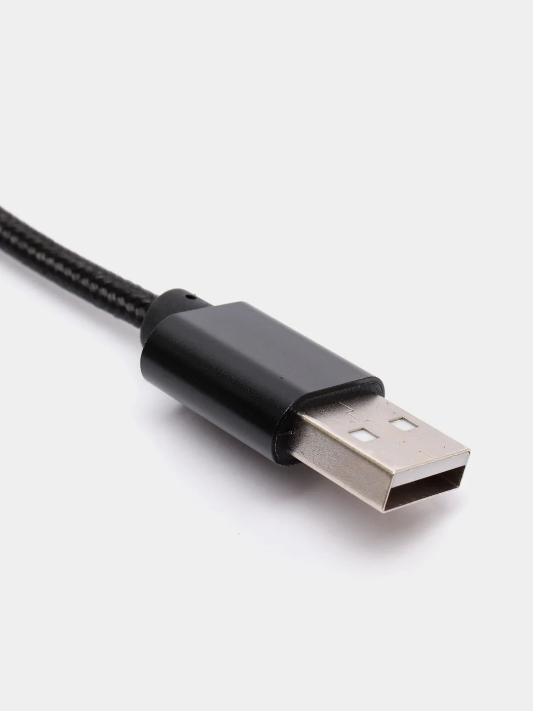Черный кабель microUSB, Type-C, Lightning для зарядки и передачи данных