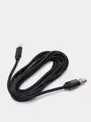 Черный кабель microUSB, Type-C, Lightning для зарядки и передачи данных
