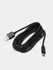 Черный кабель microUSB, Type-C, Lightning для зарядки и передачи данных