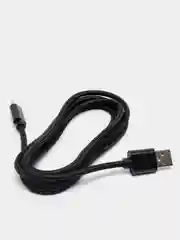 Черный кабель microUSB, Type-C, Lightning для зарядки и передачи данных