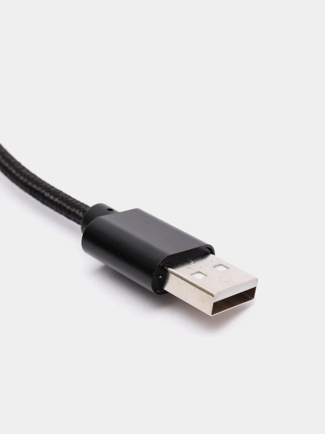 Черный кабель microUSB, Type-C, Lightning для зарядки и передачи данных