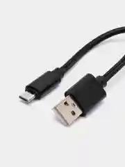 Черный кабель microUSB, Type-C, Lightning для зарядки и передачи данных