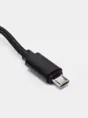 Черный кабель microUSB, Type-C, Lightning для зарядки и передачи данных