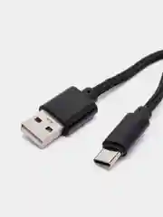 Черный кабель microUSB, Type-C, Lightning для зарядки и передачи данных
