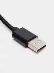 Черный кабель microUSB, Type-C, Lightning для зарядки и передачи данных