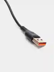 Черный кабель Denmen D01 microUSB, Type-C, Lightning быстрая зарядка, 1 м