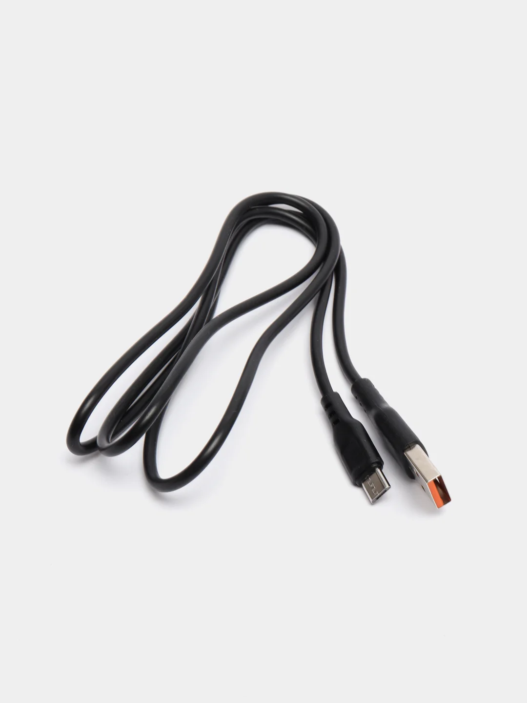 Черный кабель Denmen D01 microUSB, Type-C, Lightning быстрая зарядка, 1 м