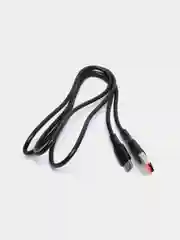 Черный кабель Denmen D01 microUSB, Type-C, Lightning быстрая зарядка, 1 м