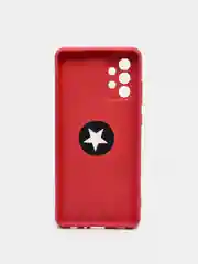Терракотовый чехол Samsung Galaxy A72, Самсунг Галакси А72 силиконовый магнитный с кольцом